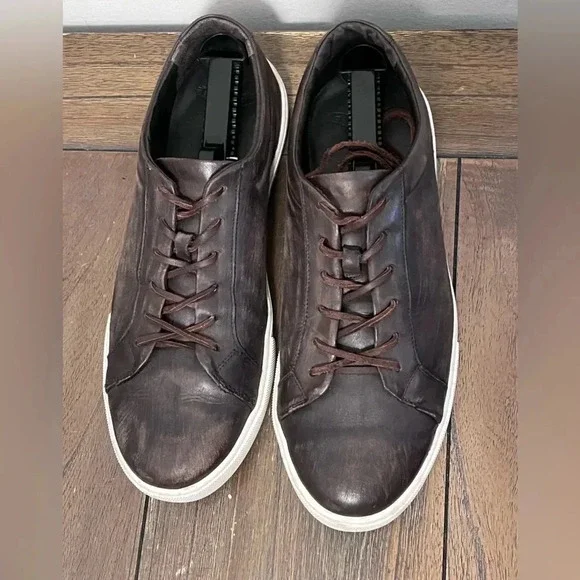 Freebird Newport Brown Leather Sneakers Mens size 12 - Picture 6 of 11